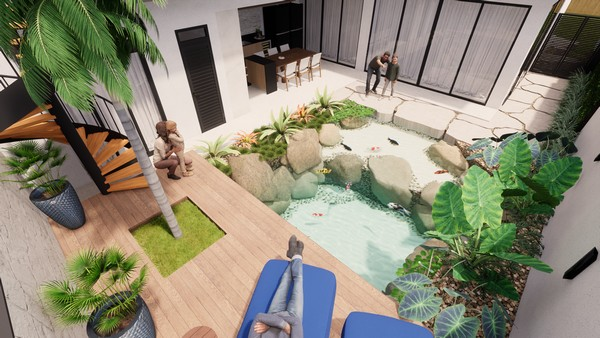 Construindo lago ornamental em Rio Claro