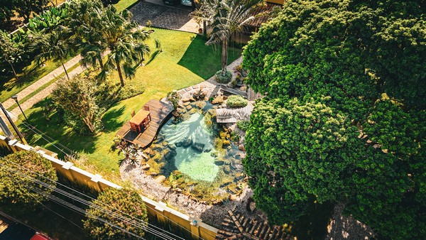 Lago artificial grande em Rio Claro